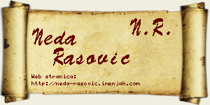 Neda Rašović vizit kartica